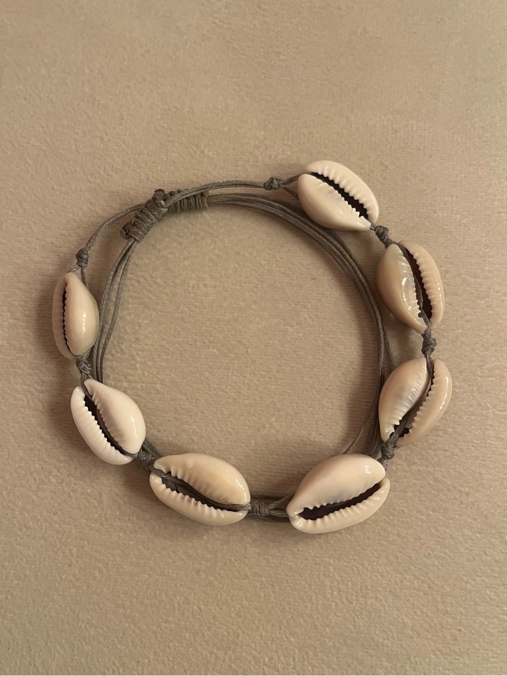 Handmade cowrie shell bracelet